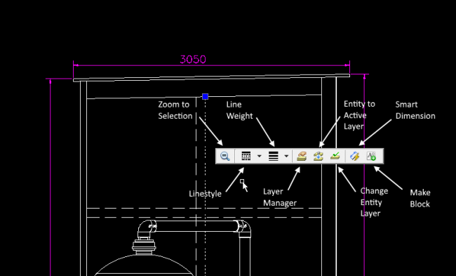 DraftSight Heads Up Display options