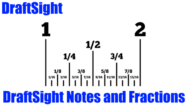 DraftSight Notes and Fractions