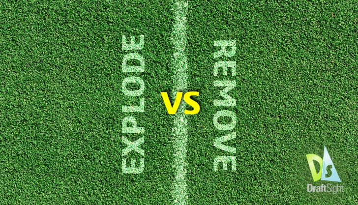 DraftSight: Explode vs. Remove Attribute
