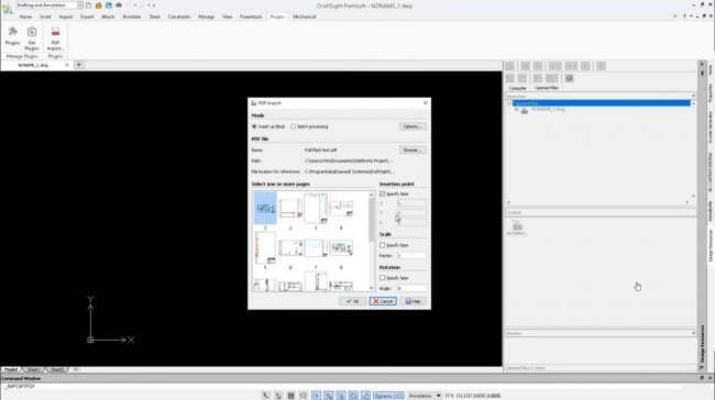DraftSight-PDF-Import