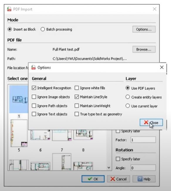 PDF-Import-DraftSight